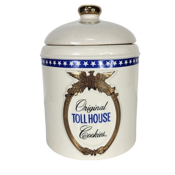 Nestle Original Toll House Cookies Full Original Recipe Ceramic Eagle Cookie Jar - Picture 1 of 13